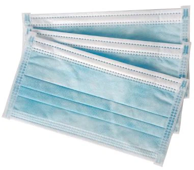 डिस्पोजेबल मेडिकल 3 प्लाई अपैरल फेस मास्क